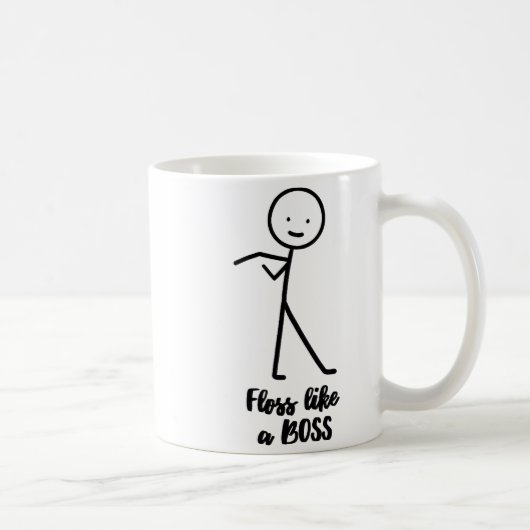 Mug Faites le Floss Comme un Patron Figurine Stickman (Droite)
