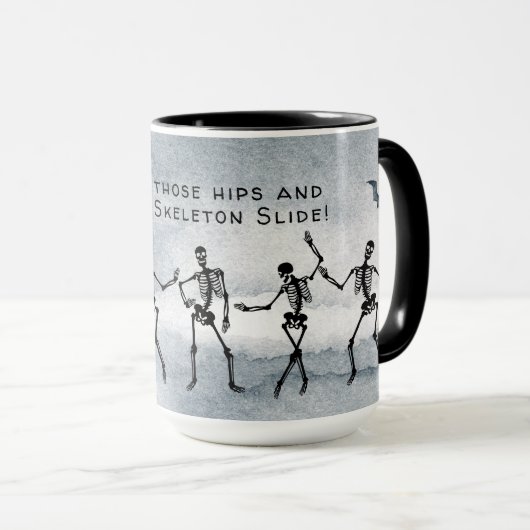 Mug Faites Le Skeleton Slide ! Skeletons dansants (Devant droit)