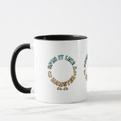 Mug Faites-le tourner comme un hamster, un design amus (Gauche)