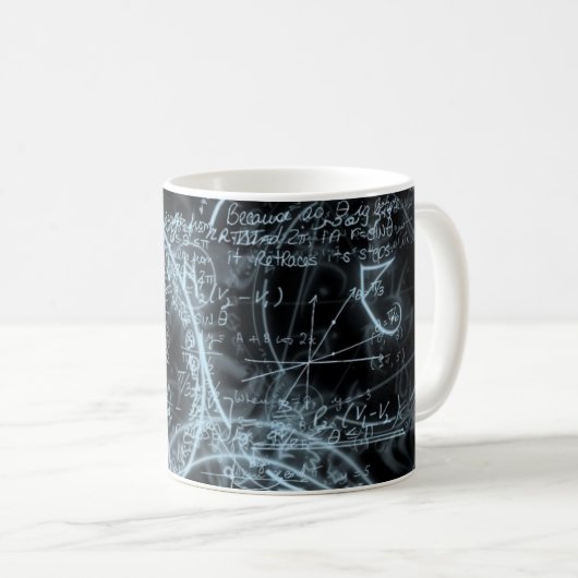 Mug Faites les maths - règles de calcul (Devant droit)