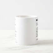 Mug Faites-moi une nouvelle auto-amour poème café tass (Centre)