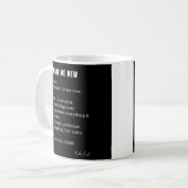 Mug Faites-moi une nouvelle auto-amour poème café tass (Devant gauche)