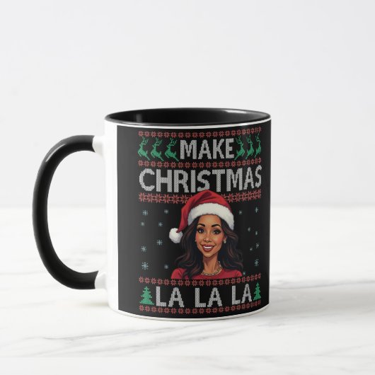 Mug Faites Noël La La La Ugly Xmas Sweat Kamala (Gauche)