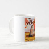 Mug Faites un voyage à l'affiche de voyage de Vénus. (Devant gauche)