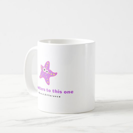 Mug Faites Une Différence, Histoire De Starfish. (Devant gauche)
