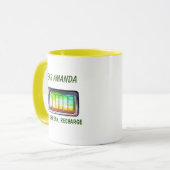 Mug Faites une pause, rechargez la tasse, personnalisa (Devant gauche)