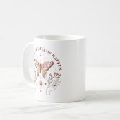 Mug Faites vos rêves se produire Boho Butterfly (Devant gauche)