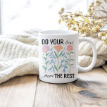 Mug "Faites votre mieux oublier le reste" Retro Floral<br><div class="desc">La Mug à café floral rétro "Do Your Best Forget the Rest" est une idée de cadeau pour les filles chic boho.</div>