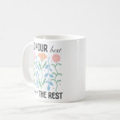 Mug "Faites votre mieux oublier le reste" Retro Floral (Devant gauche)