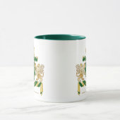 Mug Faites votre propre blason Green Gold Lion Emblem (Centre)