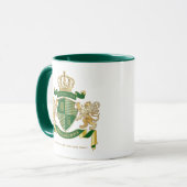 Mug Faites votre propre blason Green Gold Lion Emblem (Devant gauche)