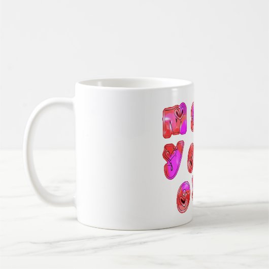 Mug Faites votre propre coeur Art Design d'impression (Gauche)