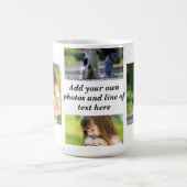 Mug Faites votre propre collage photo et texte (Centre)
