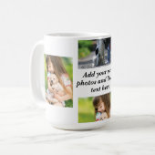 Mug Faites votre propre collage photo et texte (Devant gauche)