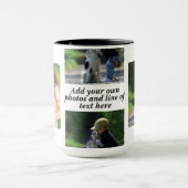 Mug Faites votre propre collage photo et texte (Centre)