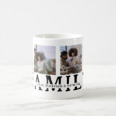 Mug Faites votre propre famille de 4 photos et de text (Centre)