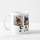 Mug Faites votre propre famille de 4 photos et de text (Gauche)
