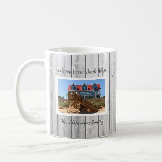 Mug Faites votre propre maison d'été de plage de (Gauche)