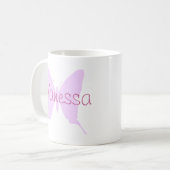 Mug Faites votre propre papillon rose personnalisé (Devant gauche)