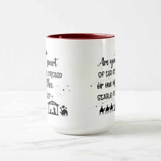 Mug Faites-Vous Partie De La Foule D'Inn ? Noël chréti (Centre)