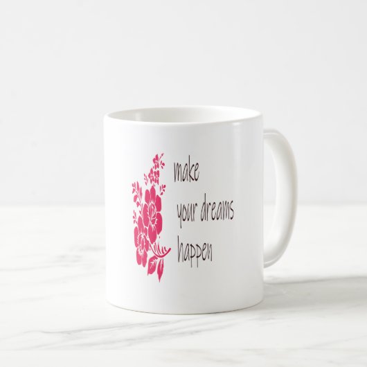 Mug Faites-vous un devis Dream Happen-Motivation (Devant droit)