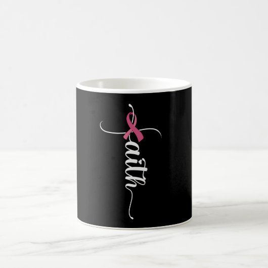 Mug Faith Croix chrétienne Conscience du cancer du sei (Centre)