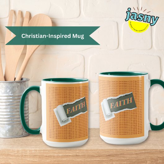 Mug Faith Écriture chrétienne Inspirationnelle Deux To