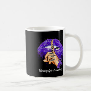 Mug Faith Hope Love Combattez Violet Ribbon Fibromyalg