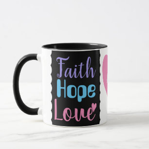 Mug Faith Hope Love Heart Inspiration Christian