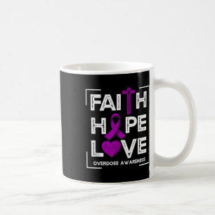 Mug Faith Hope Love Overdose Sensibilisation Femmes ch