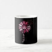 Mug Faith Hope Love Sunflower Cancer du sein Sensibili (Centre)