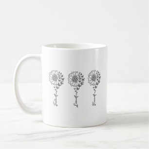 Mug Faith Love Peace Tournesol avec papillons Café