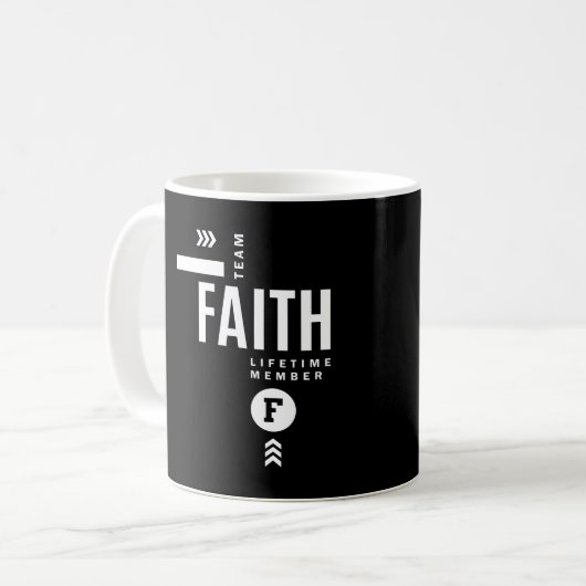 Mug Faith Nom personnalisé Cadeau Anniversaire (Devant gauche)