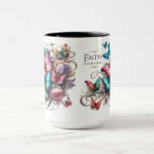 Mug Faith Over Fear" Vibrant Butterfly Mug (Centre)