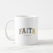 Mug Faith Varsity Style Text Ephesians 2:18 (Gauche)