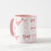 Mug Faithful & Beautiful – Pink Bow Christian Affirmat (Devant gauche)