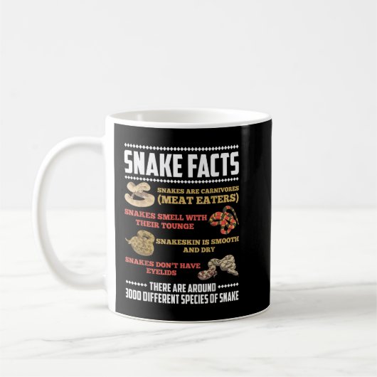 Mug Faits amusants de serpent l'herpétologie (Gauche)