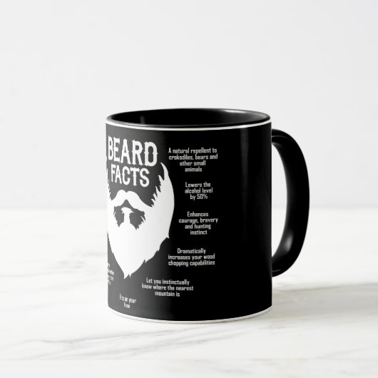 Mug Faits de barbe (blancs) (Devant droit)