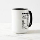 Mug Faits de travail du musicien cool (Devant droit)