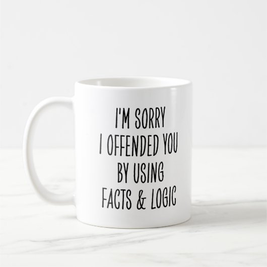 Mug Faits et logique drôles d'ingénieur ou de scientif (Gauche)