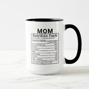 Mug Faits Nutrition Drôles pour Maman Cadeau de Fête d