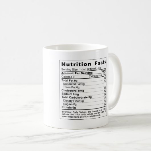 Mug Faits nutritionnels (Devant droit)