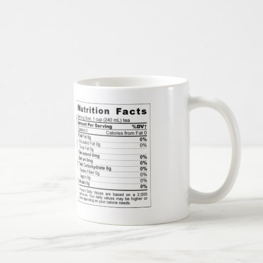 Mug Faits nutritionnels (Droite)