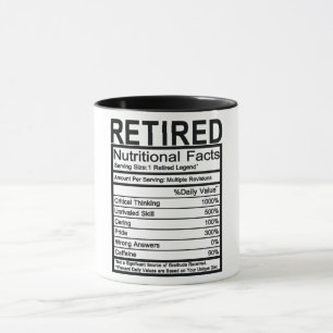Mug Faits nutritionnels à la retraite