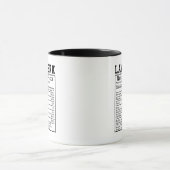 Mug Faits nutritionnels amusants pour clerc de notaire (Centre)
