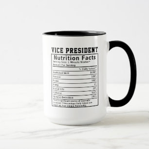 Mug Faits nutritionnels amusants pour le vice-présiden