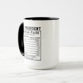 Mug Faits nutritionnels amusants pour le vice-présiden (Devant gauche)