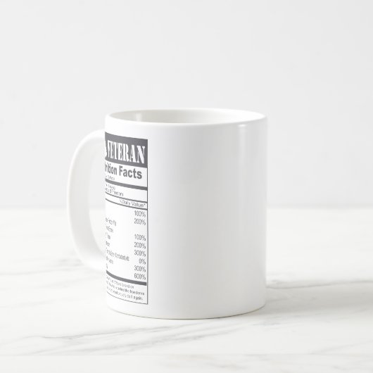 Mug Faits nutritionnels anciens | Appréciation militai (Devant gauche)