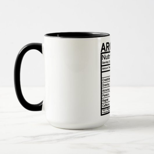 Mug Faits nutritionnels architectes (Gauche)
