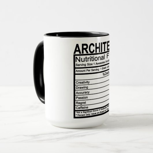 Mug Faits nutritionnels architectes (Devant gauche)